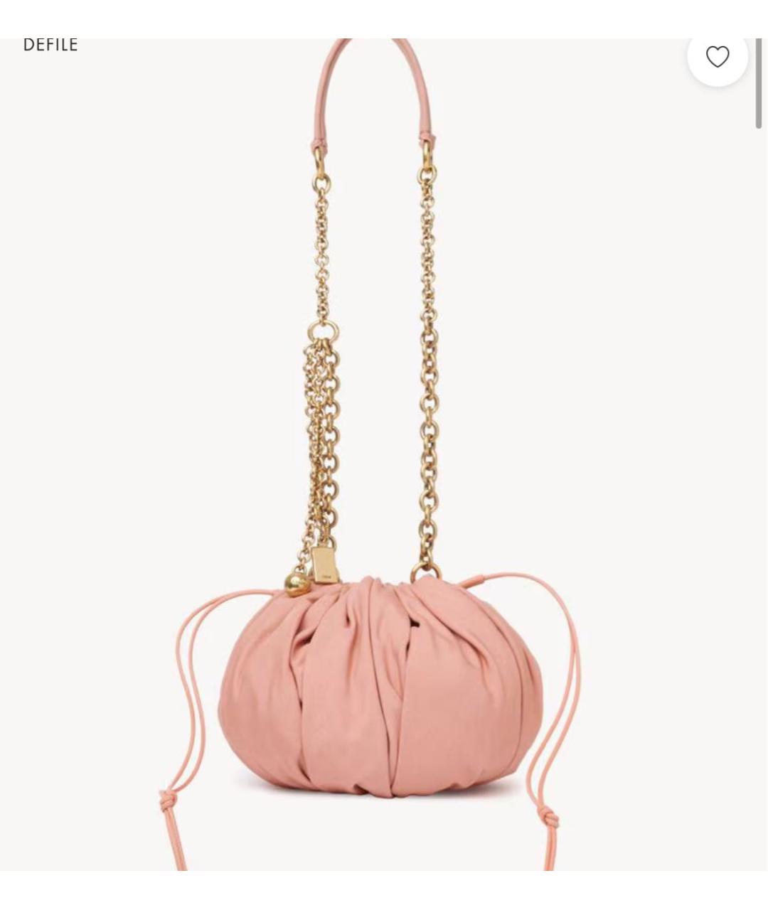 CHLOE Коралловая синтетическая сумка через плечо, фото 4