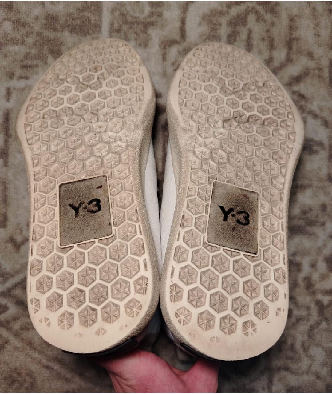 Y-3 Белые кожаные высокие кроссовки / кеды, фото 3