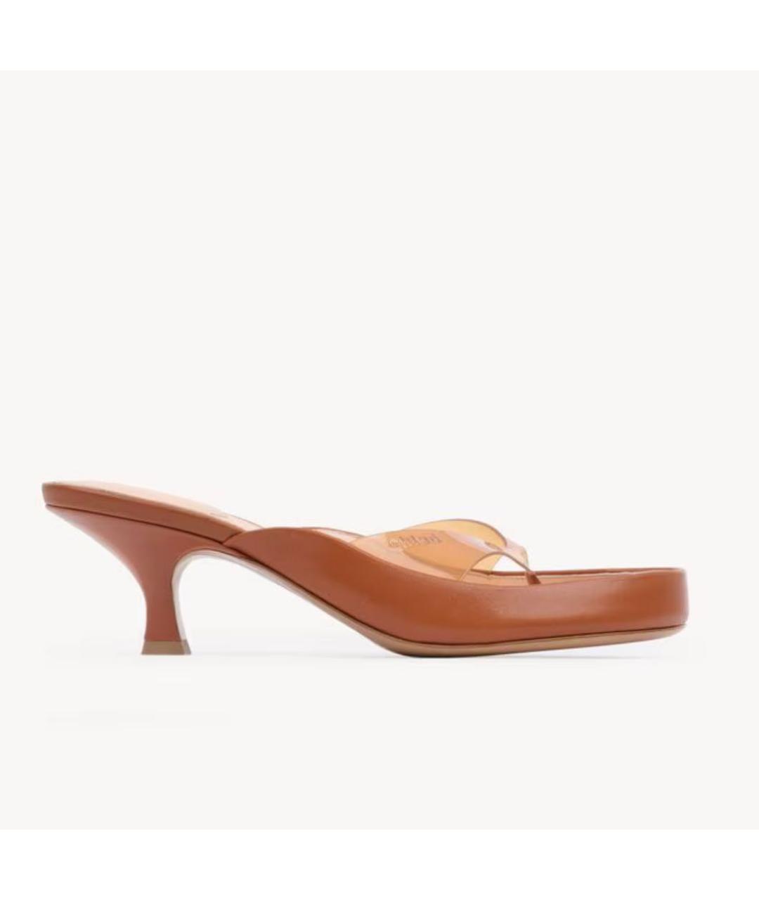 CHLOE Коричневые резиновые босоножки, фото 2