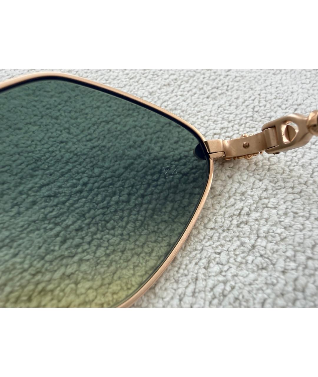 CHROME HEARTS Золотые металлические солнцезащитные очки, фото 5