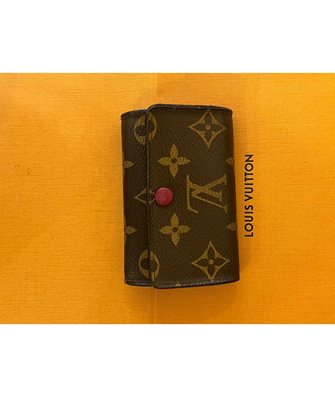 LOUIS VUITTON Бордовая ключница, фото 6