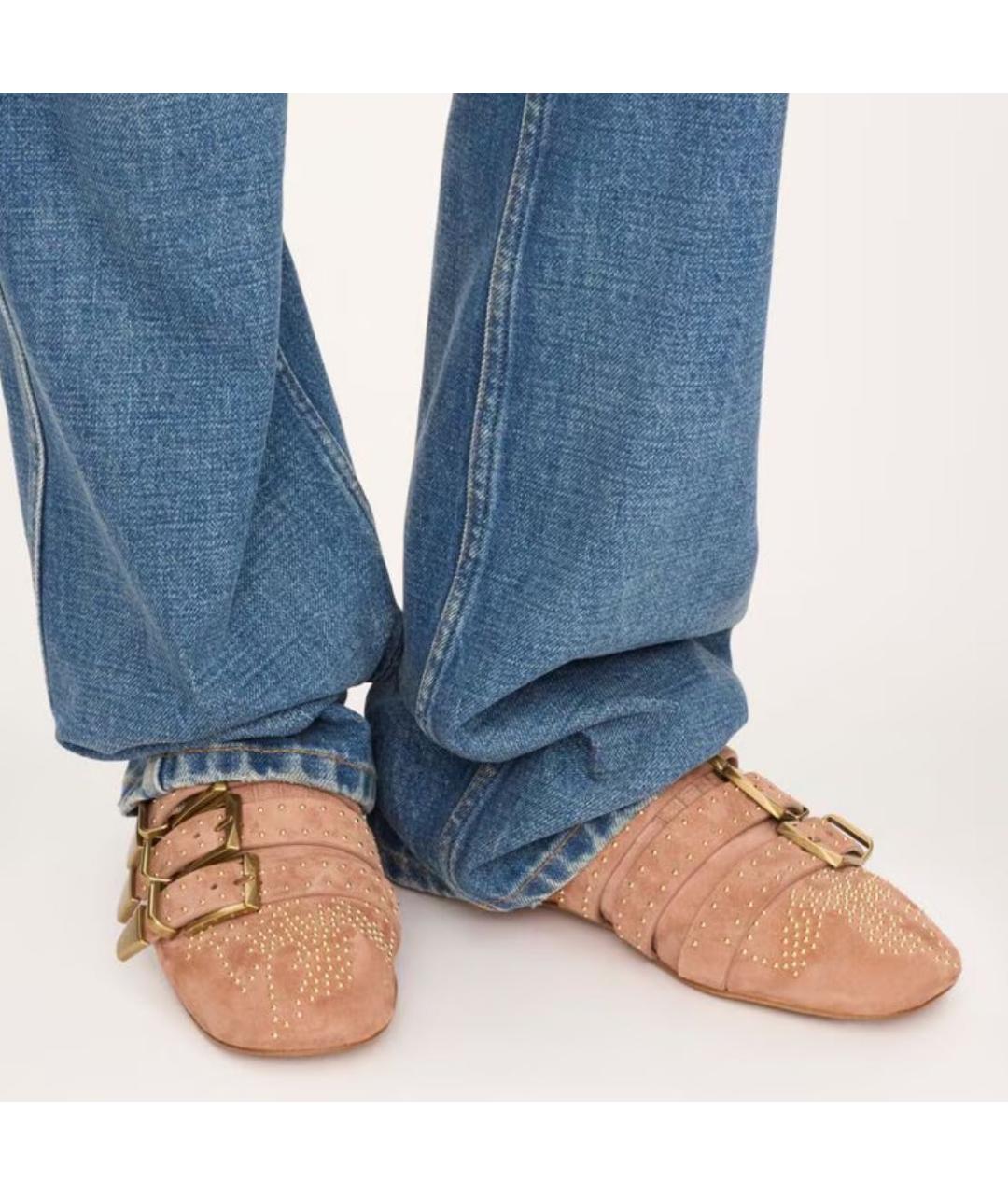 CHLOE Розовые замшевые балетки, фото 2