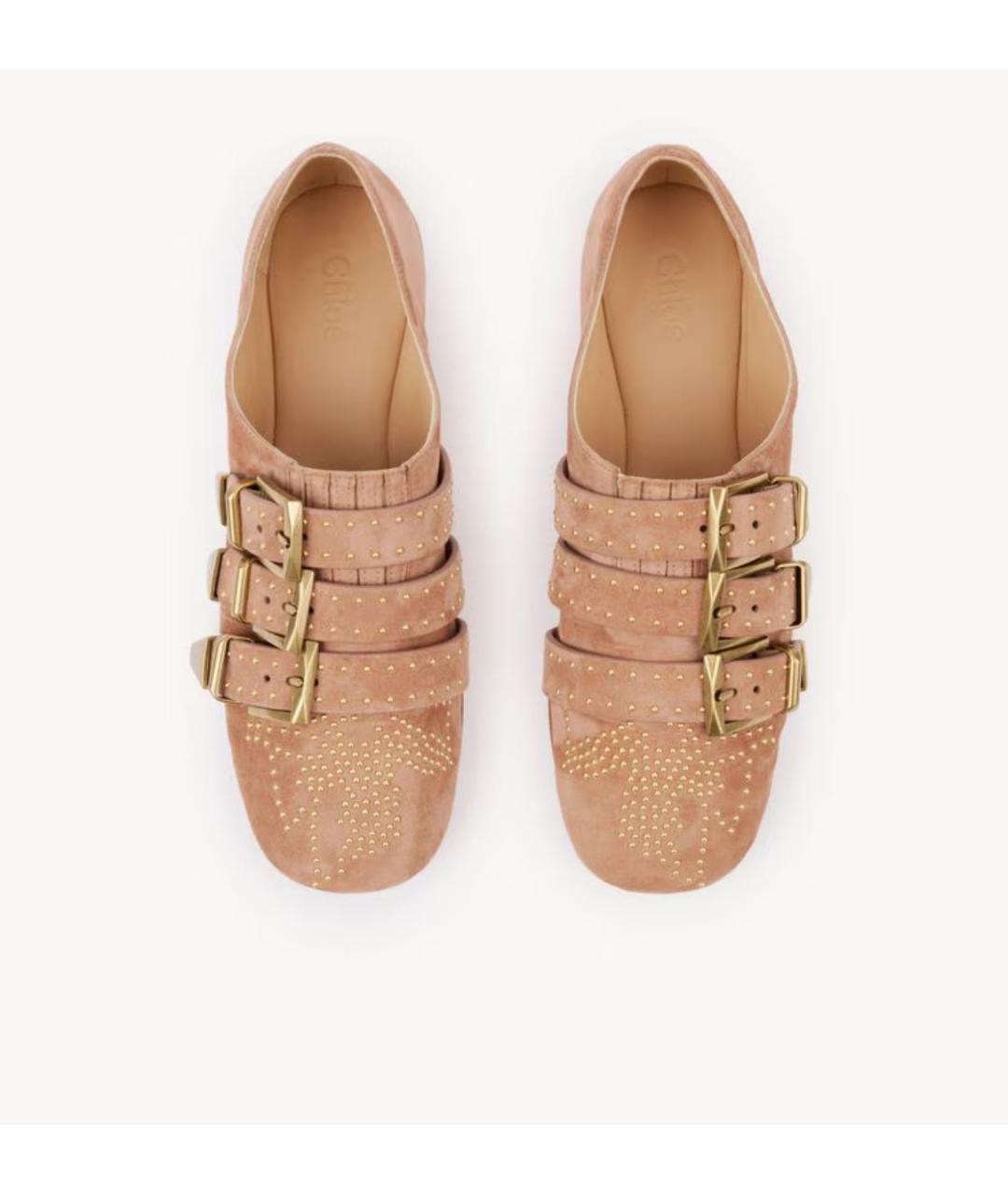 CHLOE Розовые замшевые балетки, фото 4