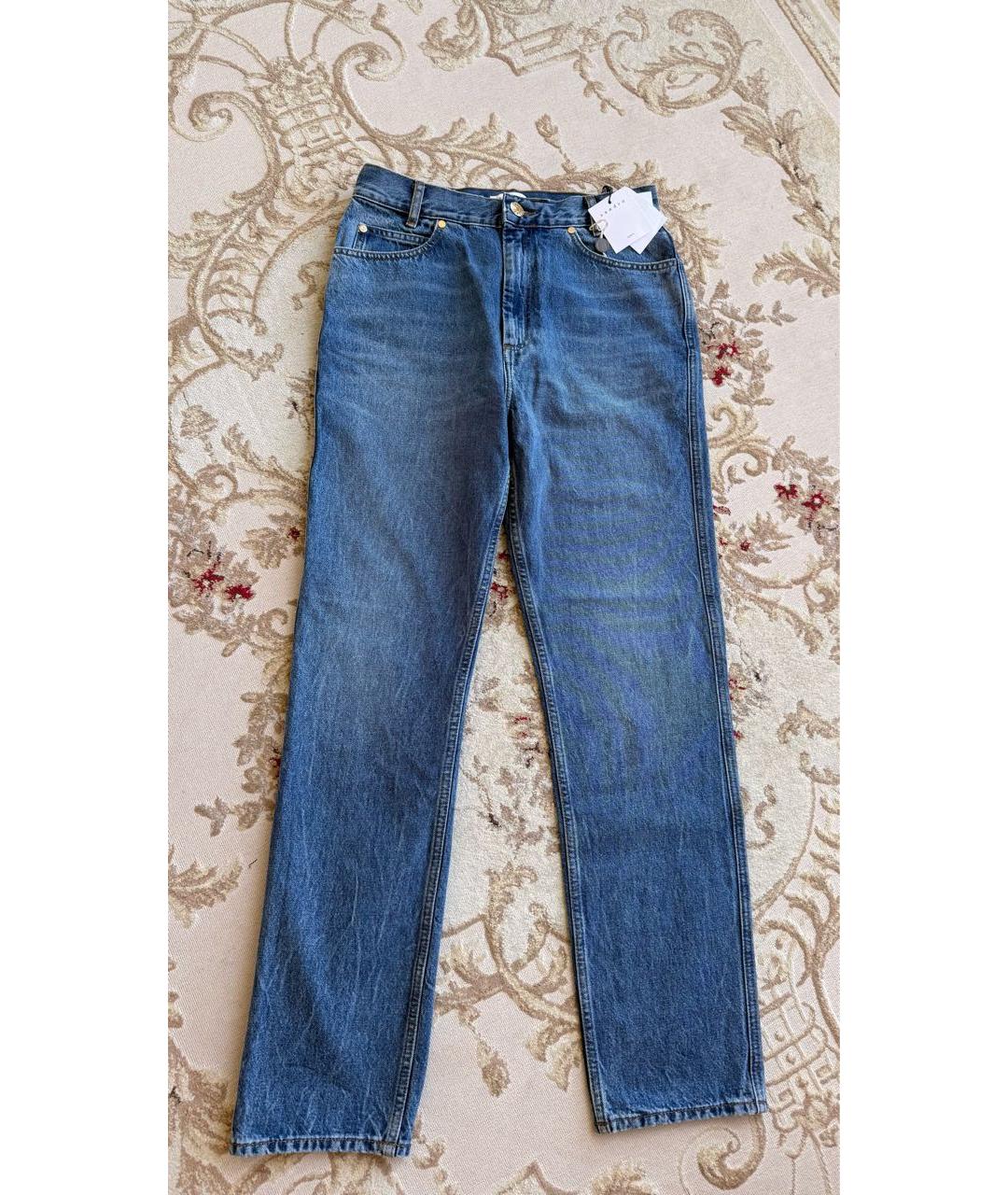 SANDRO Синие хлопковые джинсы слим, фото 9