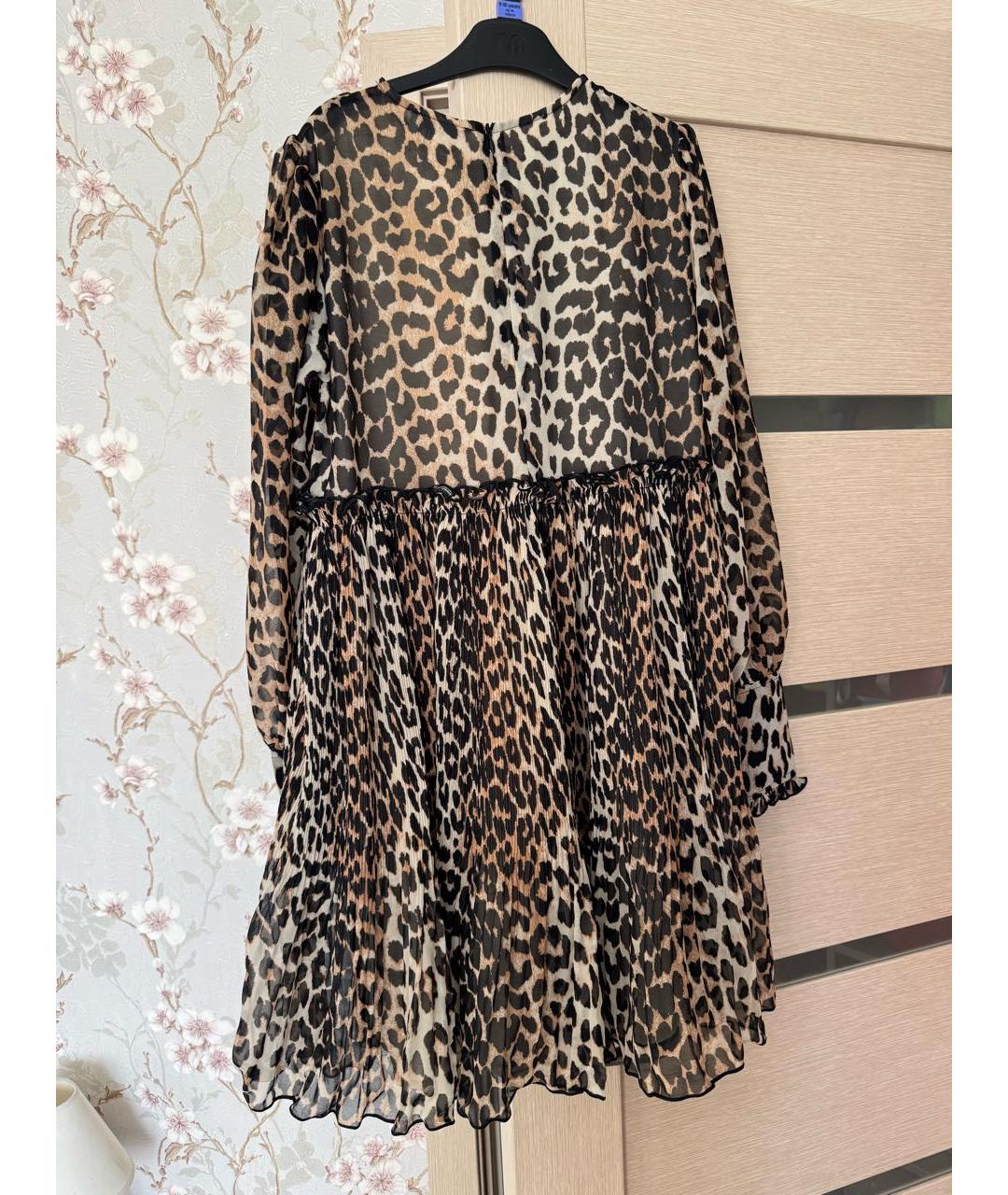 GANNI Мульти полиэстеровое повседневное платье, фото 2