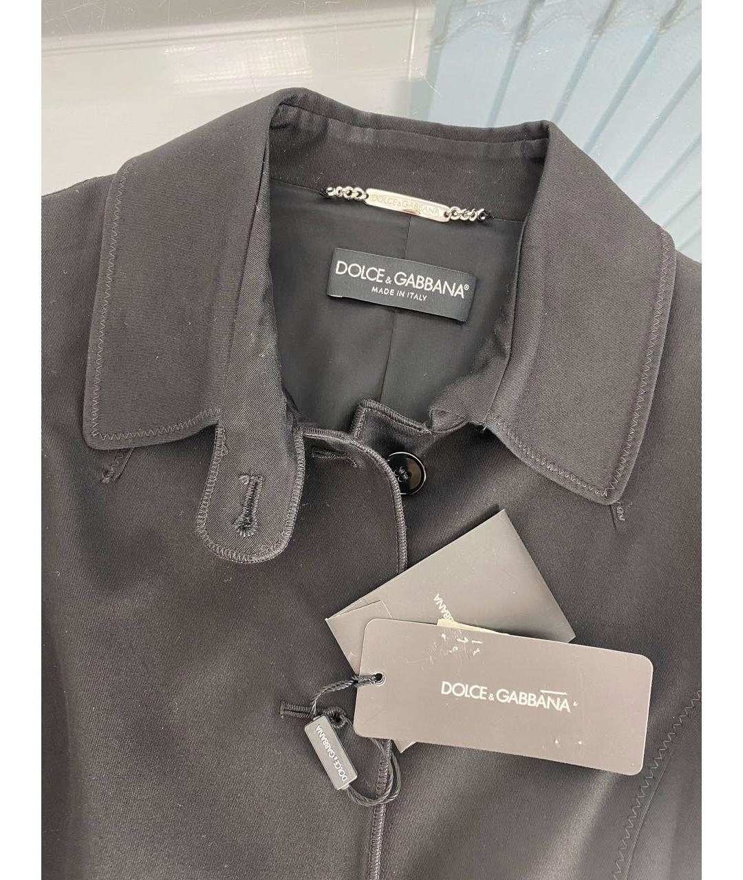 DOLCE&GABBANA Черный хлопко-эластановый жакет/пиджак, фото 3