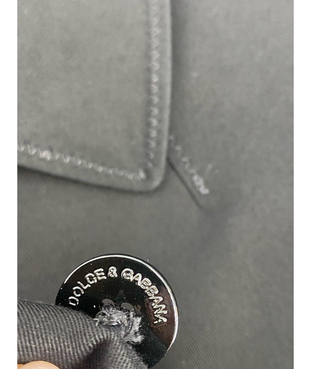 DOLCE&GABBANA Черный хлопко-эластановый жакет/пиджак, фото 4