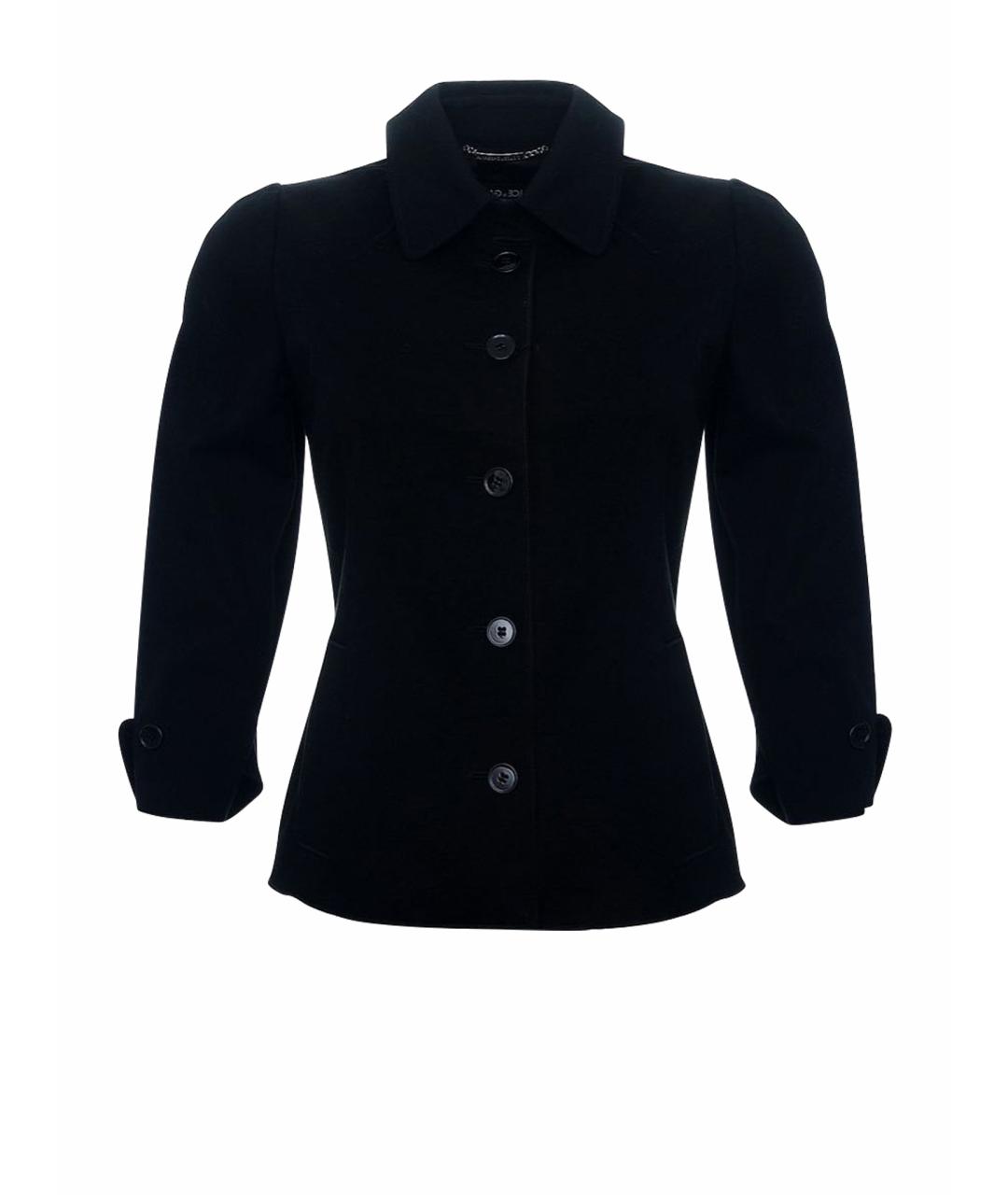 DOLCE&GABBANA Черный хлопко-эластановый жакет/пиджак, фото 1