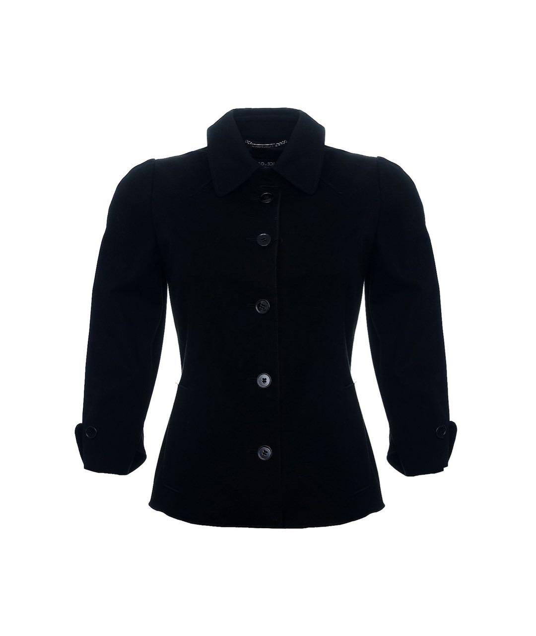 DOLCE&GABBANA Черный хлопко-эластановый жакет/пиджак, фото 9