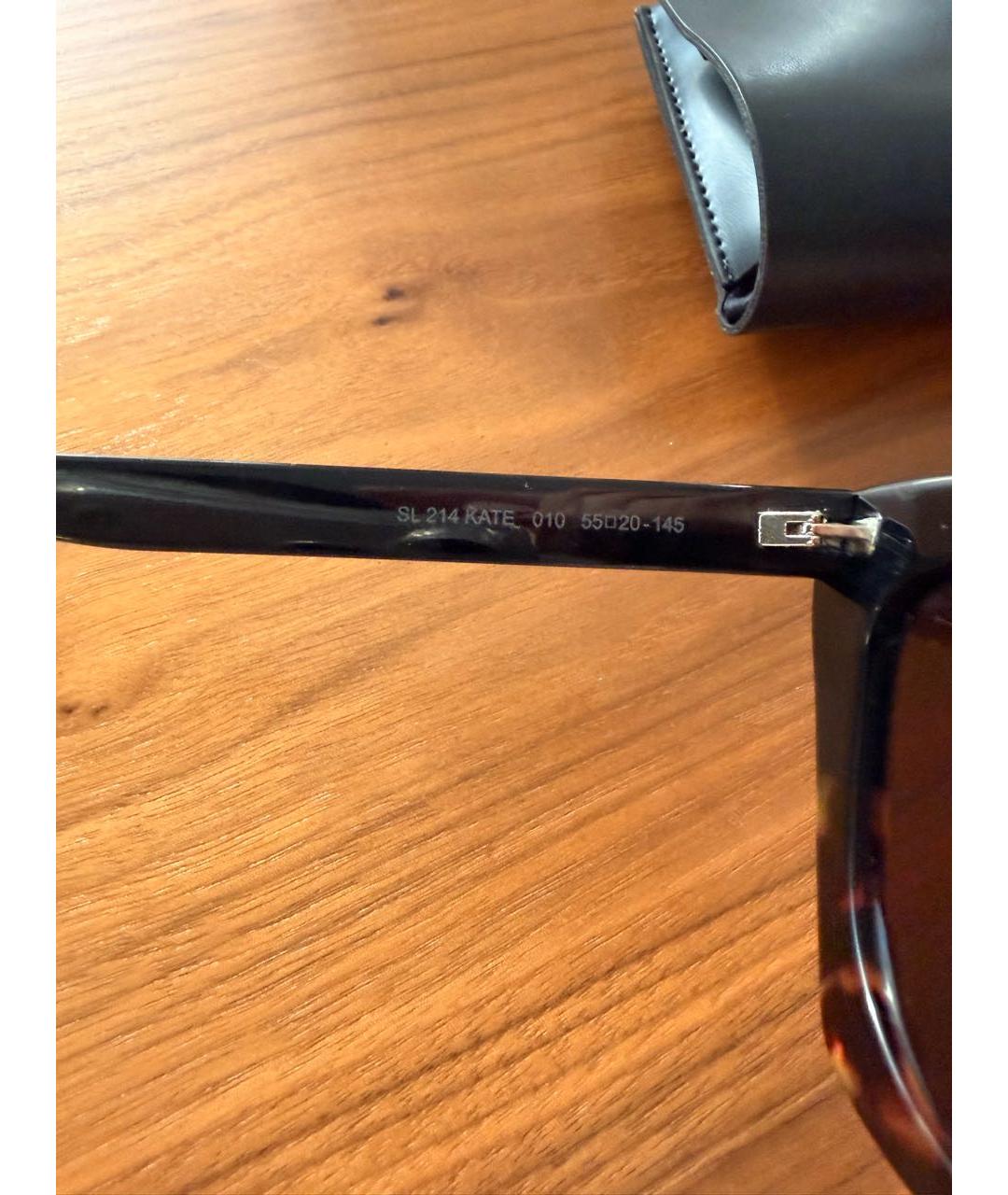 SAINT LAURENT Черные пластиковые солнцезащитные очки, фото 6