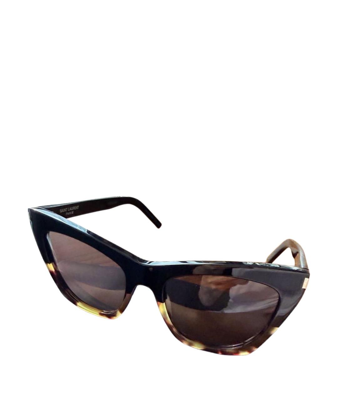SAINT LAURENT Черные пластиковые солнцезащитные очки, фото 1