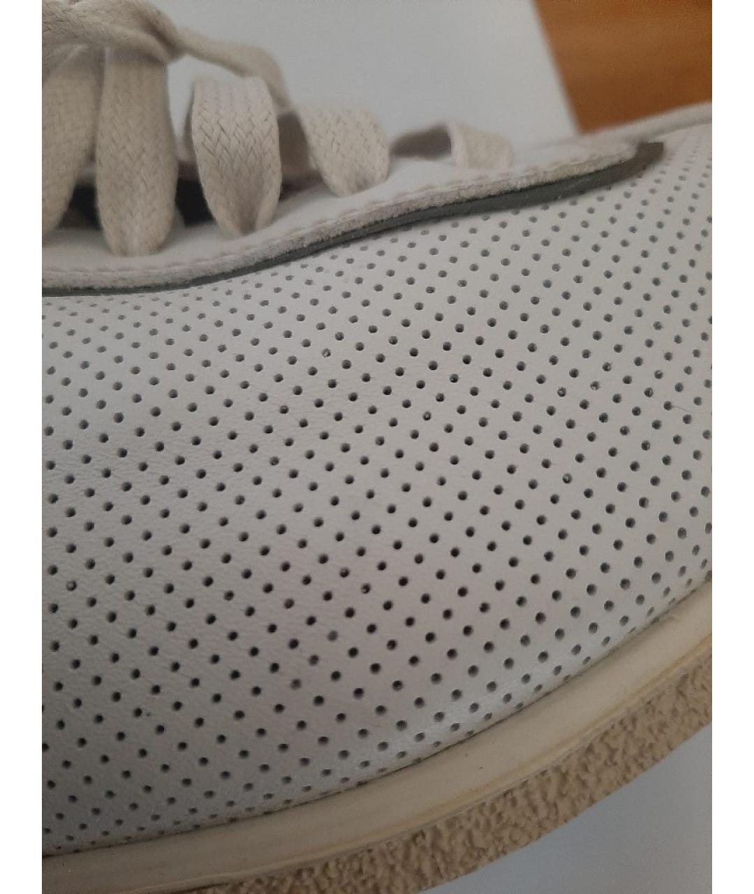 FRATELLI ROSSETTI Белые кожаные низкие кроссовки / кеды, фото 6