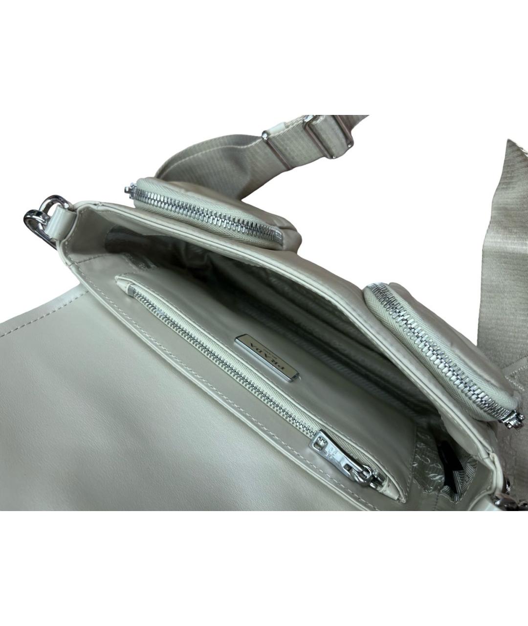 PRADA Бежевая кожаная сумка через плечо, фото 4