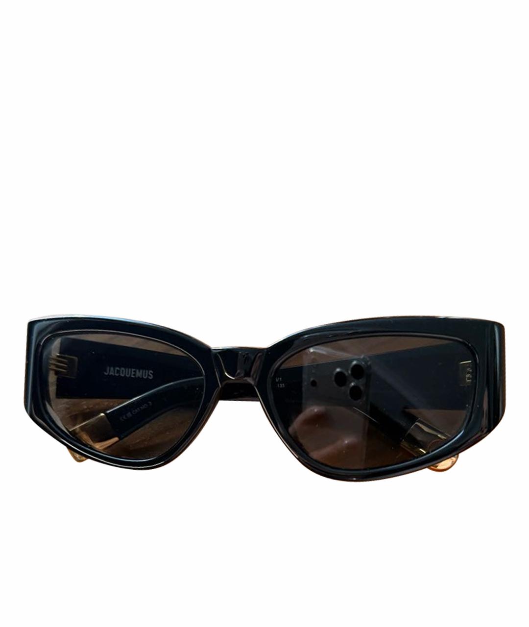 JACQUEMUS Черные пластиковые солнцезащитные очки, фото 1