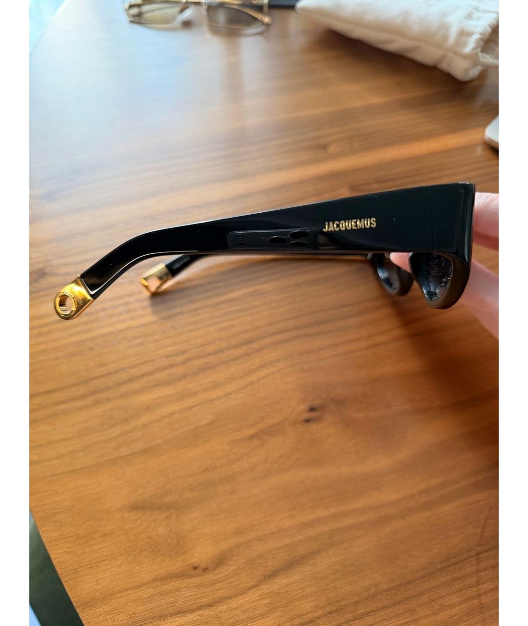 JACQUEMUS Черные пластиковые солнцезащитные очки, фото 3