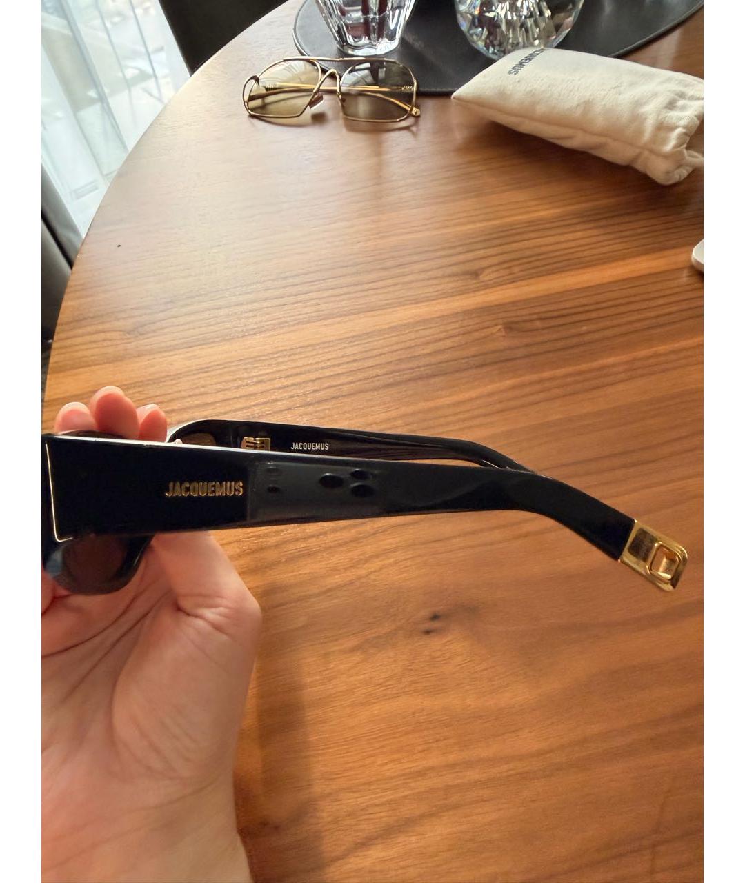 JACQUEMUS Черные пластиковые солнцезащитные очки, фото 4
