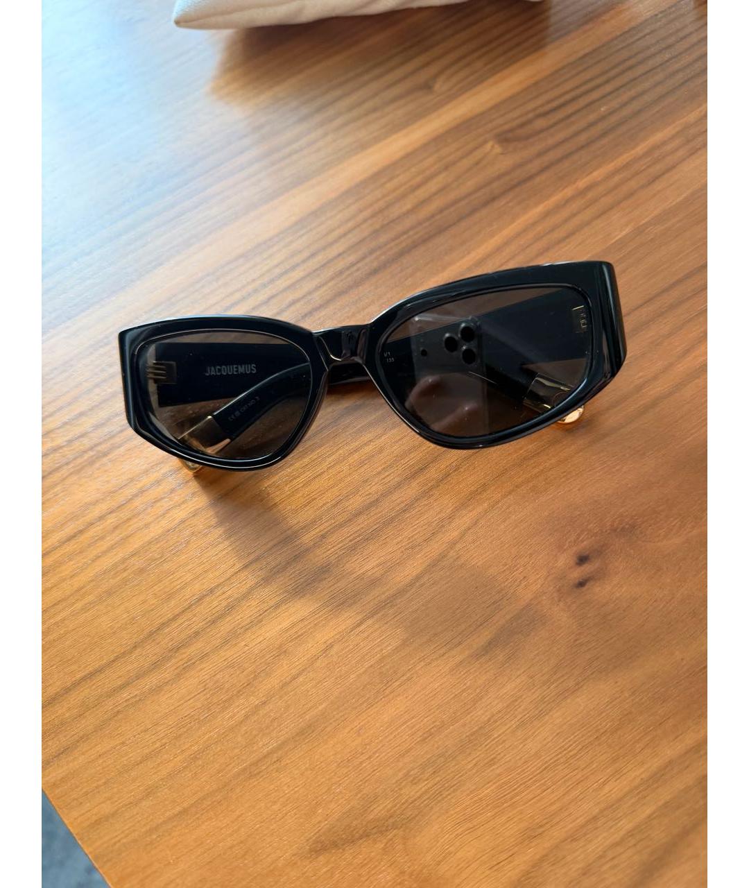 JACQUEMUS Черные пластиковые солнцезащитные очки, фото 9