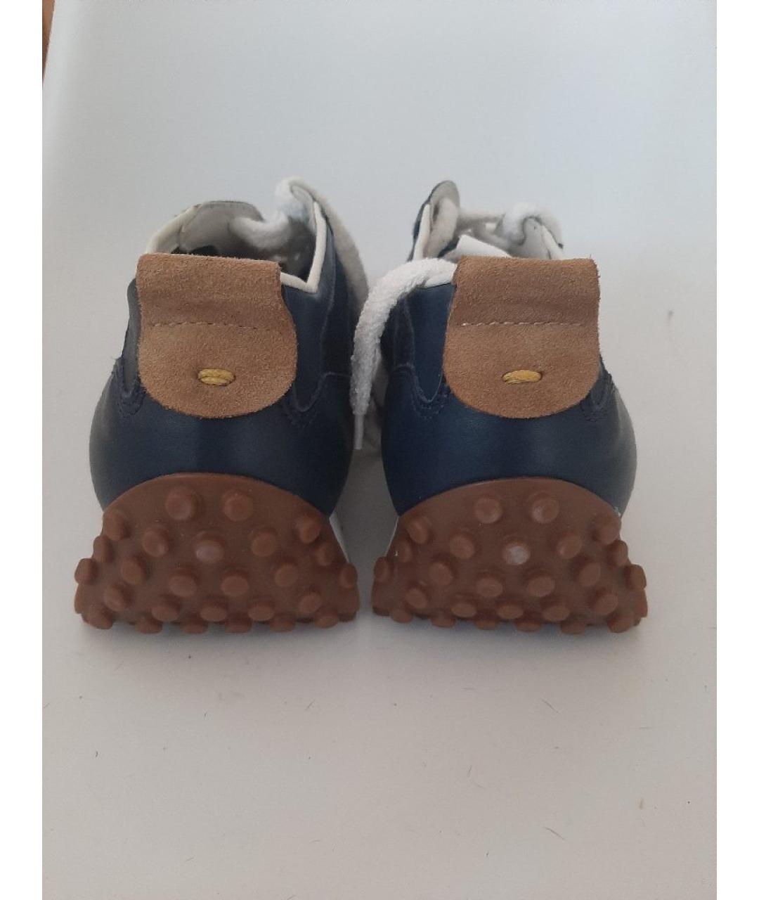 DOUCAL'S Синие кожаные низкие кроссовки / кеды, фото 4