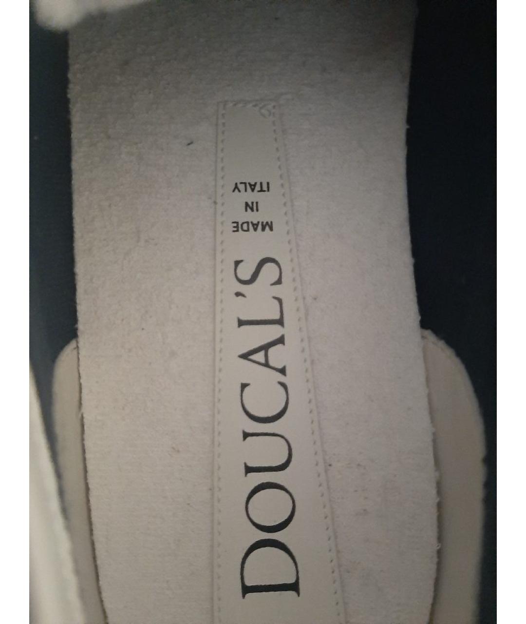 DOUCAL'S Синие кожаные низкие кроссовки / кеды, фото 5