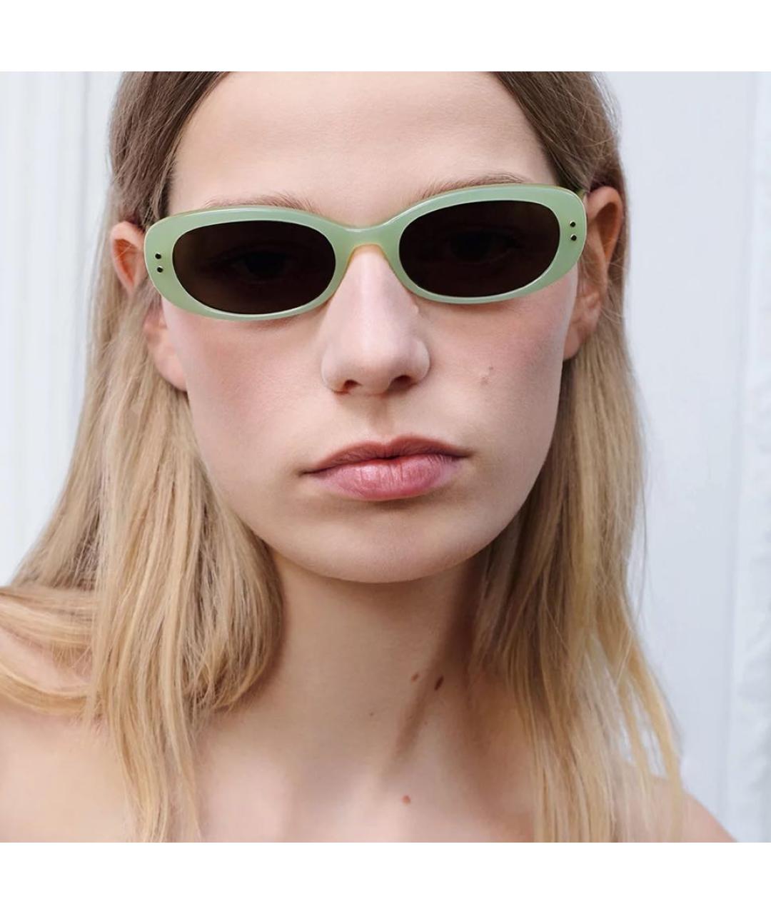 CHRISTIAN DIOR Зеленые солнцезащитные очки, фото 2