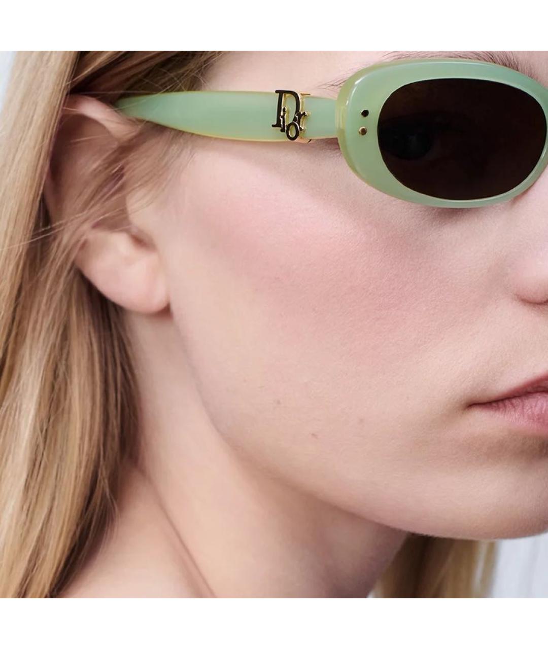 CHRISTIAN DIOR Зеленые солнцезащитные очки, фото 4