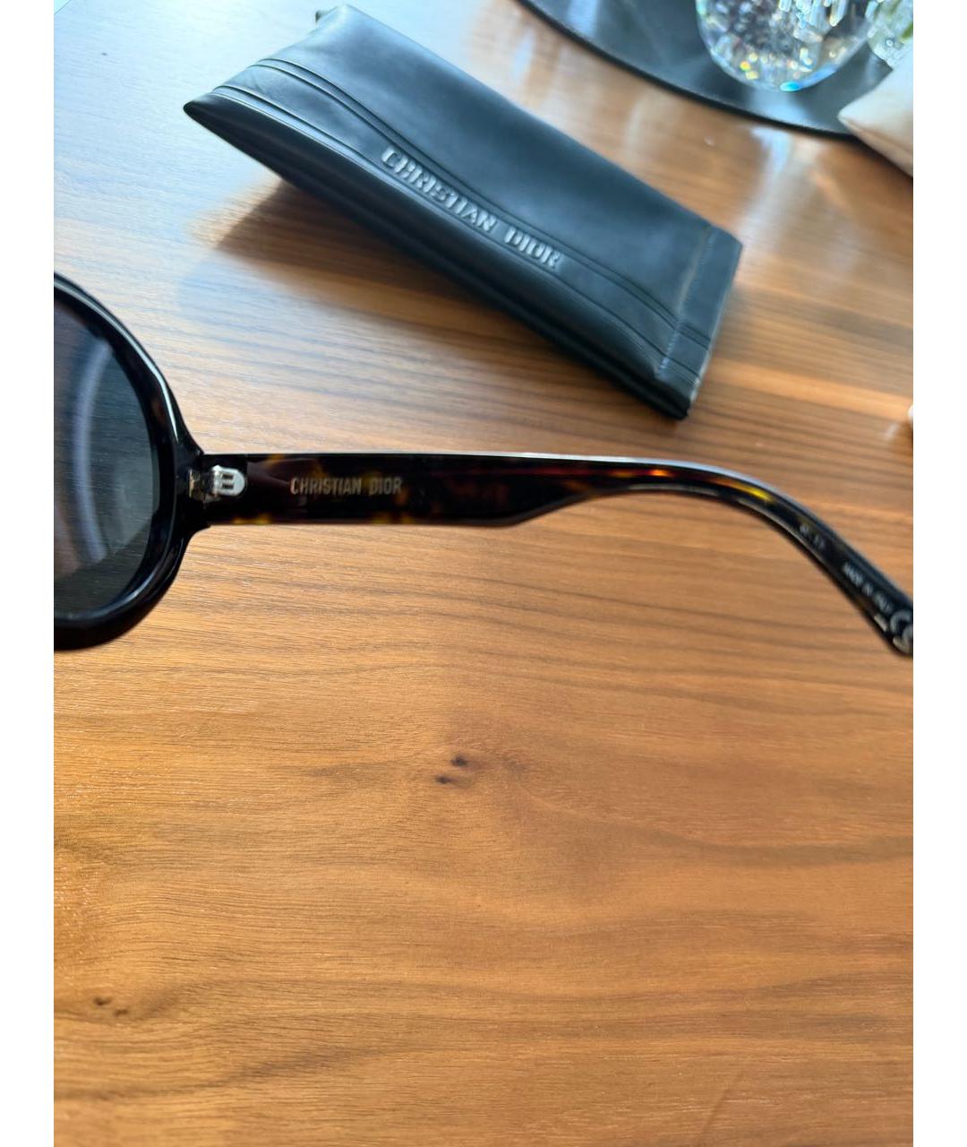 CHRISTIAN DIOR Черные пластиковые солнцезащитные очки, фото 8