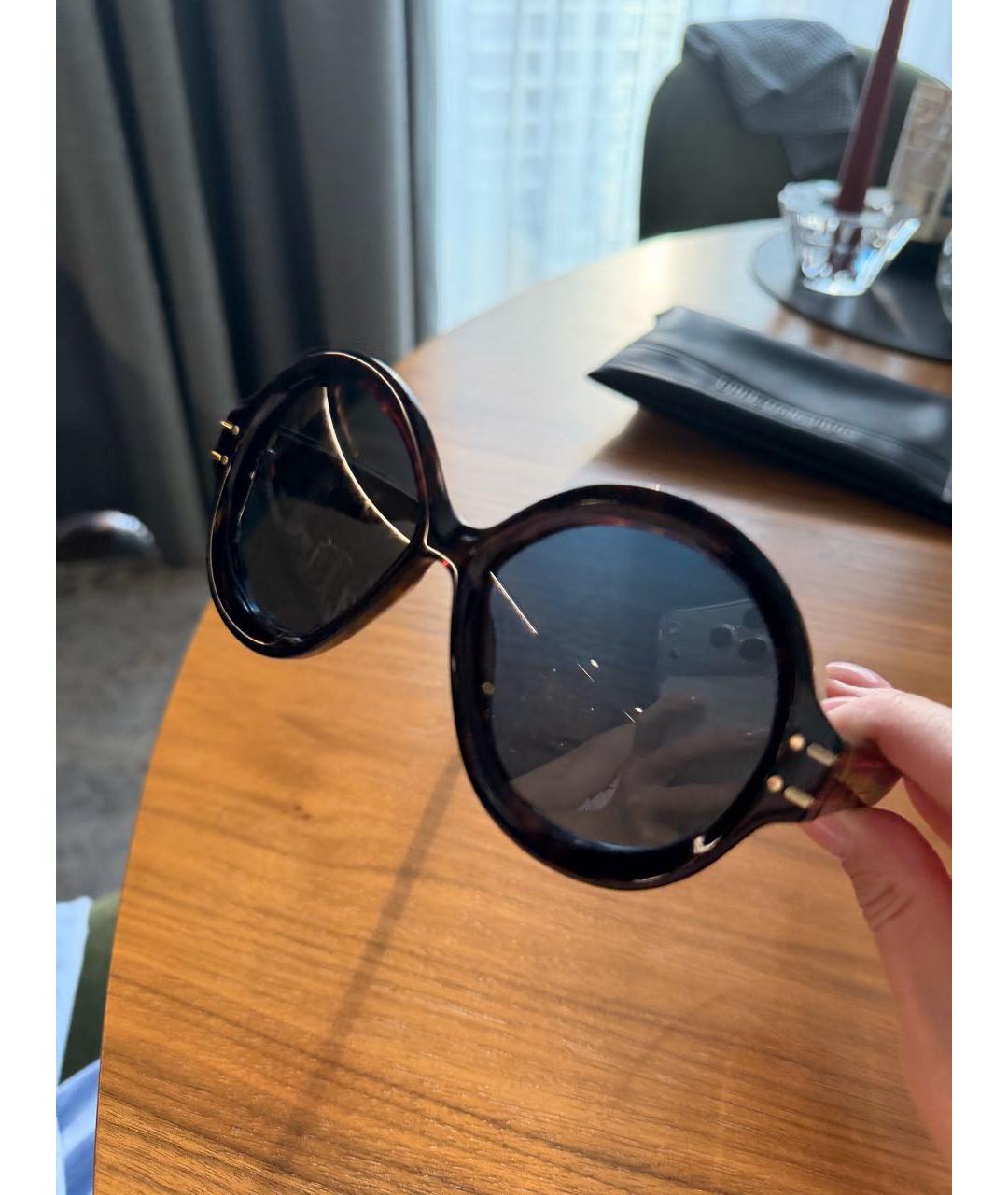 CHRISTIAN DIOR Черные пластиковые солнцезащитные очки, фото 3