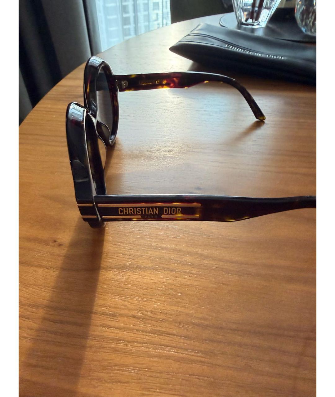 CHRISTIAN DIOR Черные пластиковые солнцезащитные очки, фото 2