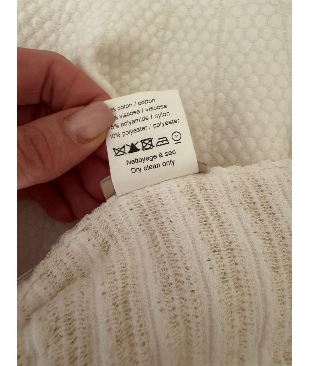 ALAIA Белое вискозное коктейльное платье, фото 4