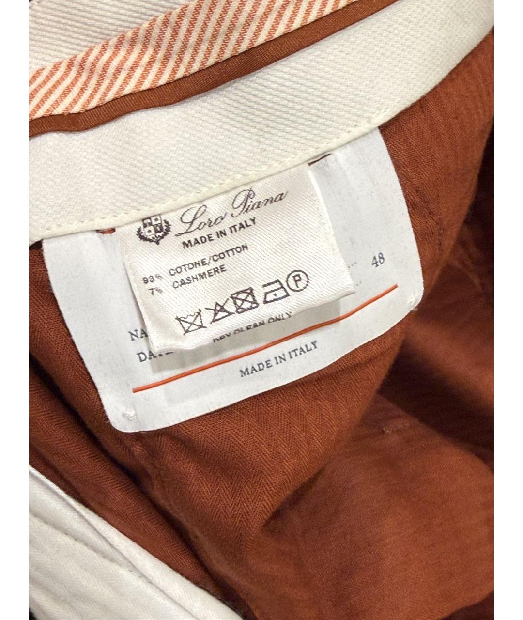 LORO PIANA Коричневые хлопковые повседневные брюки, фото 5
