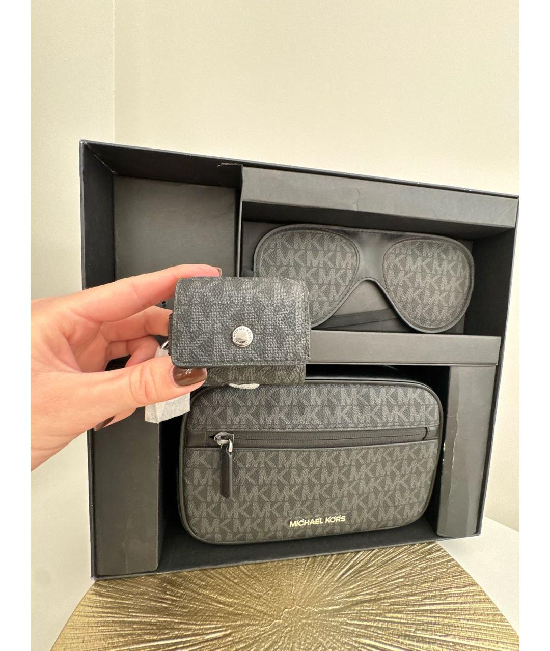 MICHAEL KORS Черный кошелек из искусственной кожи, фото 8