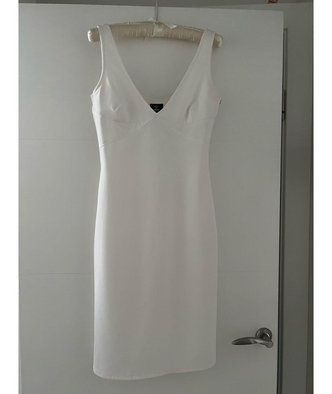 VERSACE JEANS COUTURE Белое полиэстеровое повседневное платье, фото 5