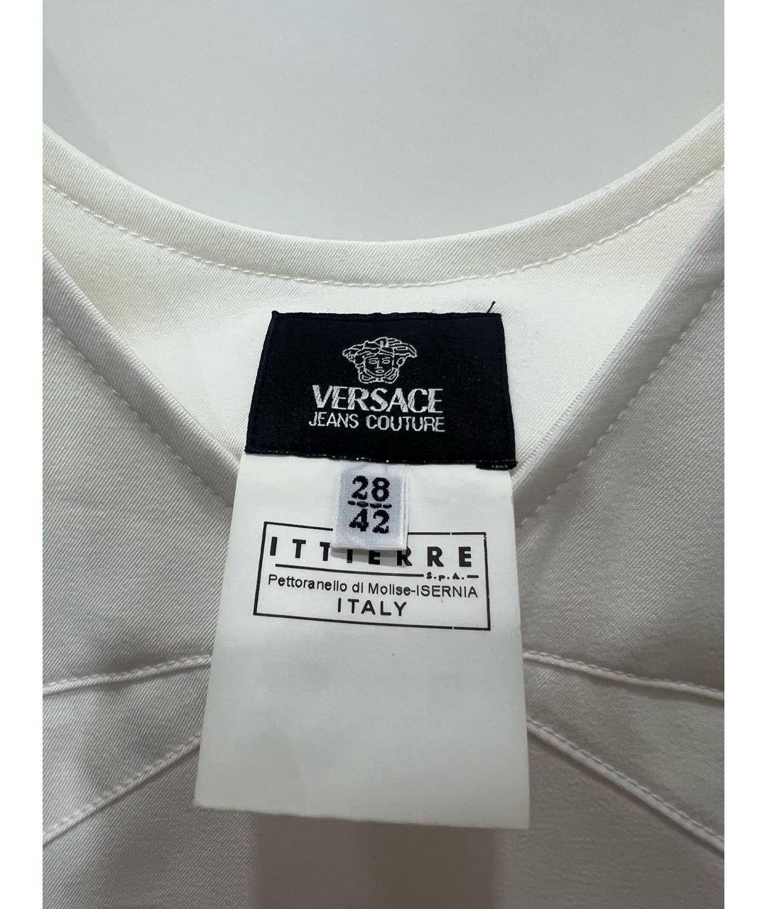 VERSACE JEANS COUTURE Белое полиэстеровое повседневное платье, фото 3