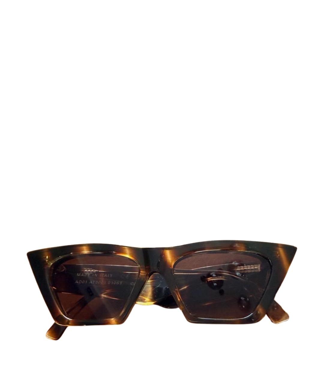 PHOEBE PHILO Коричневые пластиковые солнцезащитные очки, фото 1