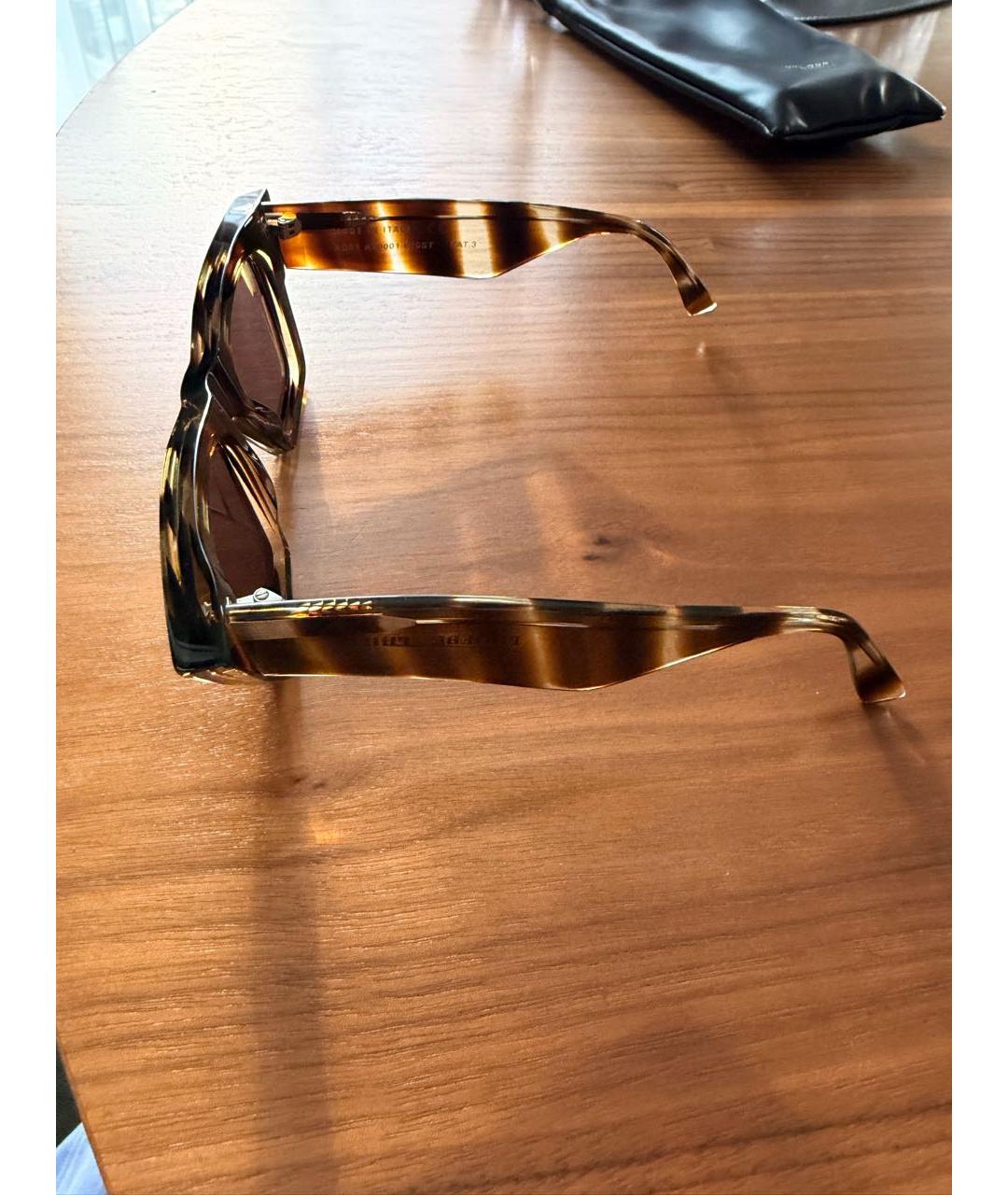 PHOEBE PHILO Коричневые пластиковые солнцезащитные очки, фото 2