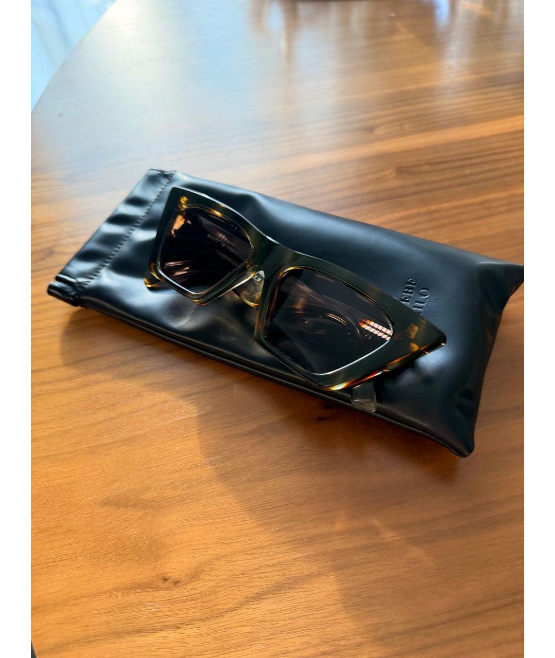 PHOEBE PHILO Коричневые пластиковые солнцезащитные очки, фото 3