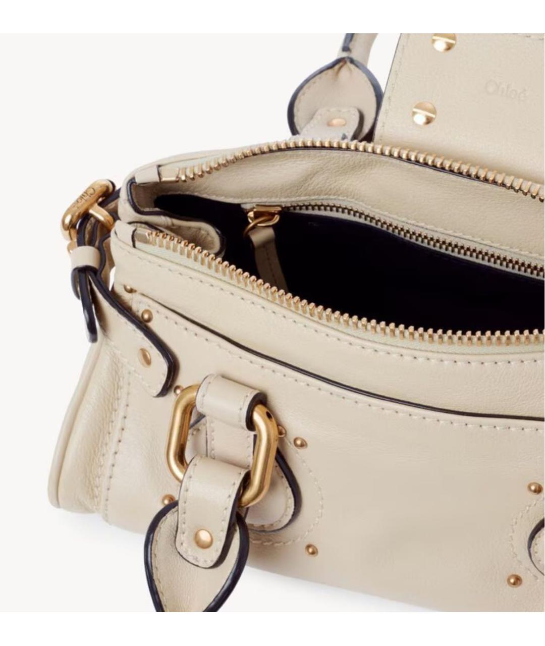 CHLOE Белая кожаная сумка через плечо, фото 5