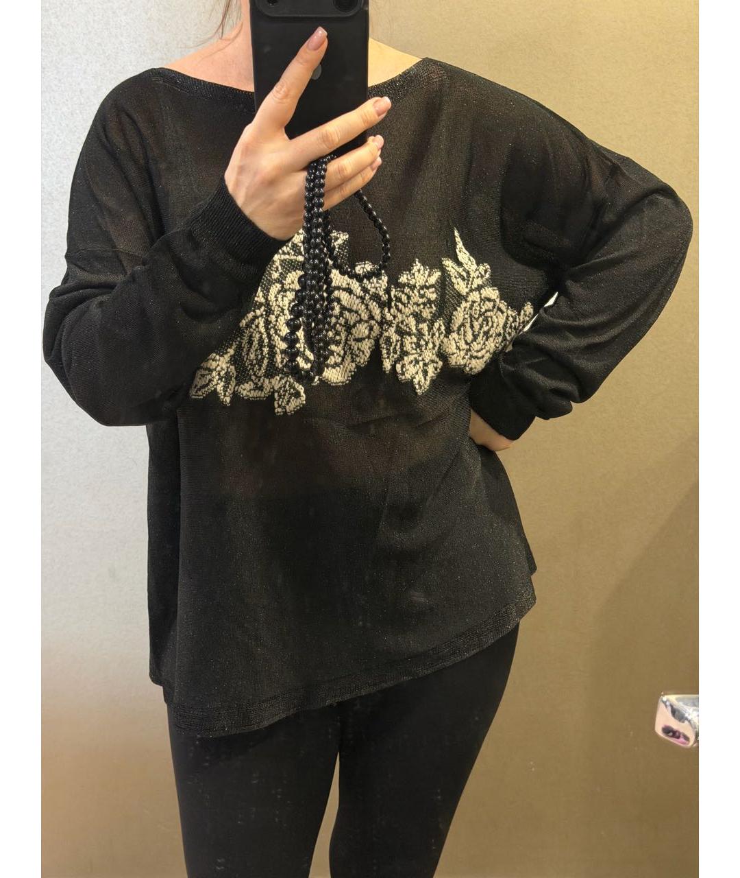 TWIN-SET Черный полиамидовый джемпер / свитер, фото 5