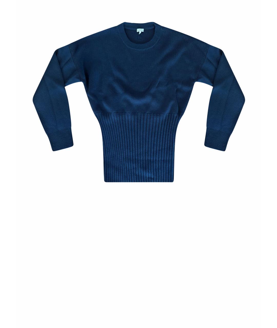 LOEWE Темно-синий шерстяной джемпер / свитер, фото 6