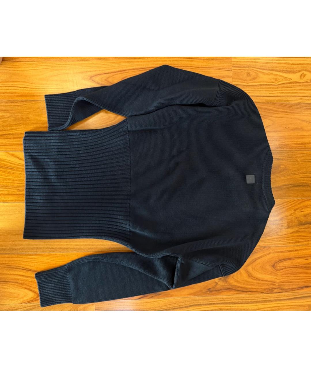 LOEWE Темно-синий шерстяной джемпер / свитер, фото 2