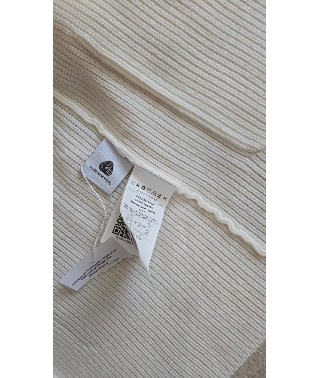 'S MAX MARA Белый шерстяной кардиган, фото 4