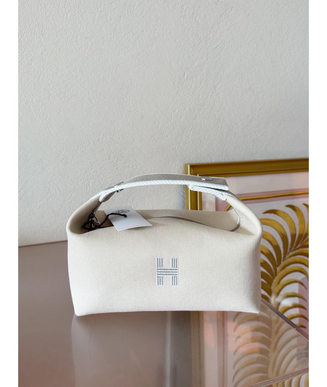 HERMES Белая косметичка, фото 2