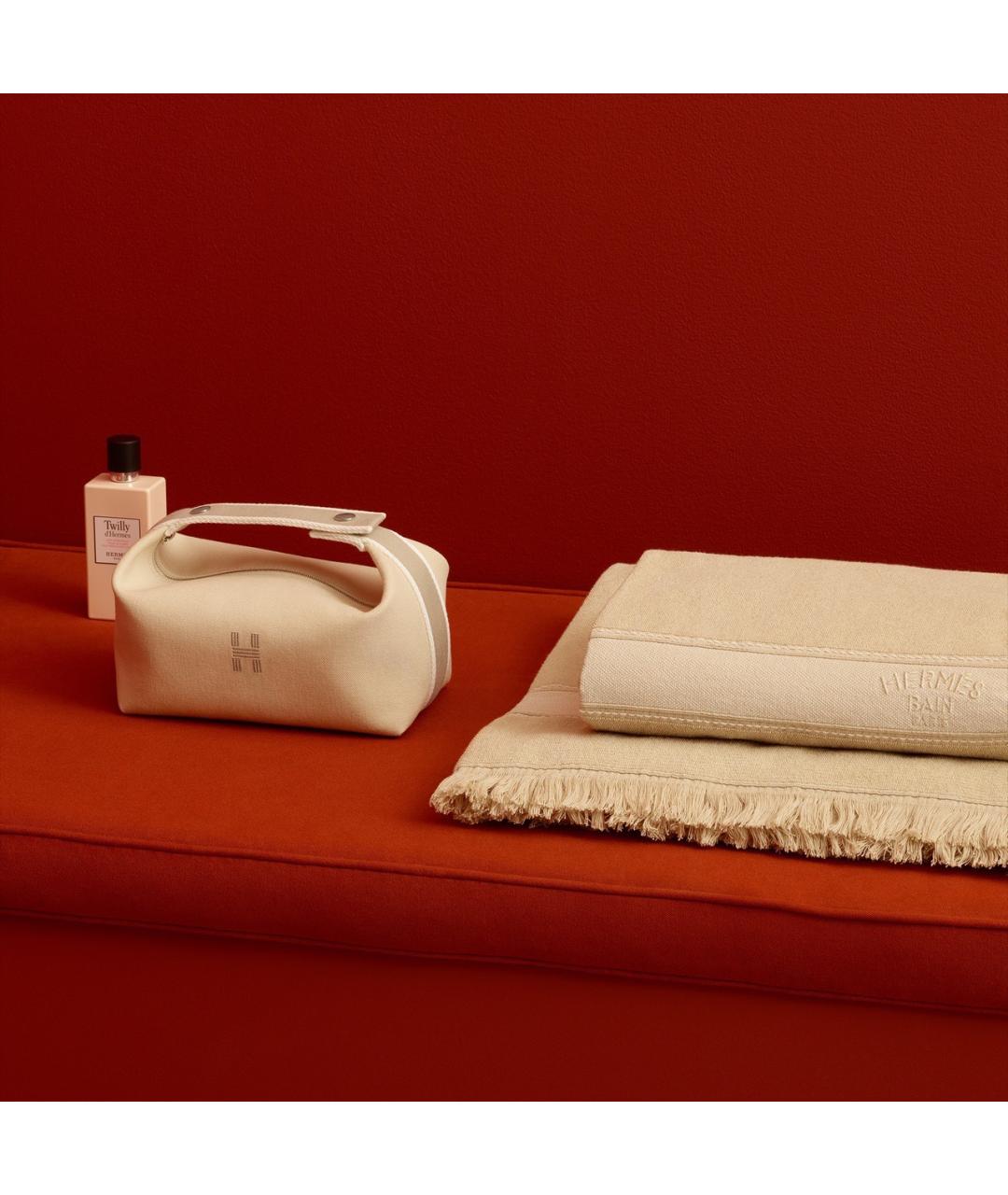 HERMES Белая косметичка, фото 4