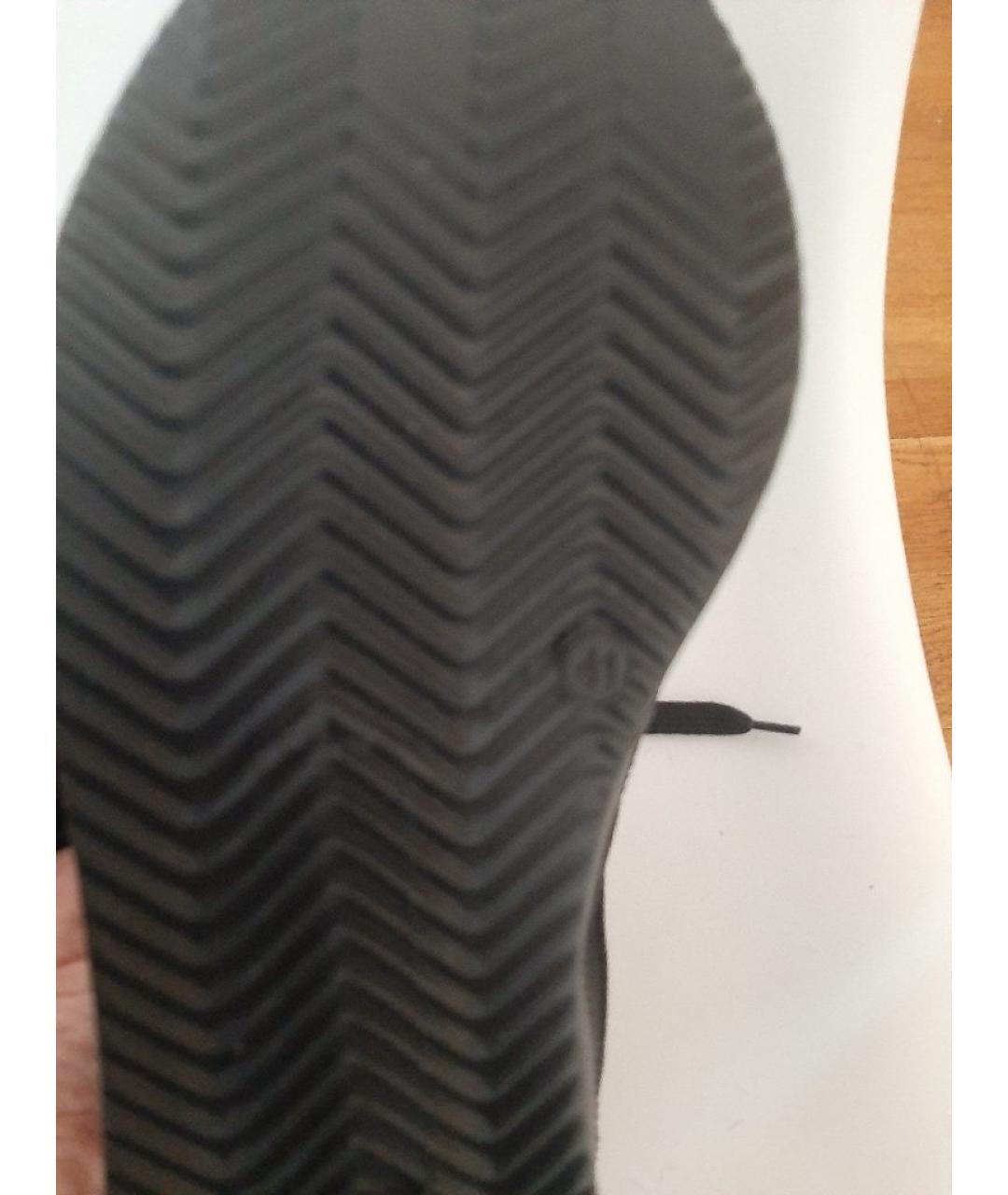 PAUL & SHARK Черные кожаные низкие кроссовки / кеды, фото 6