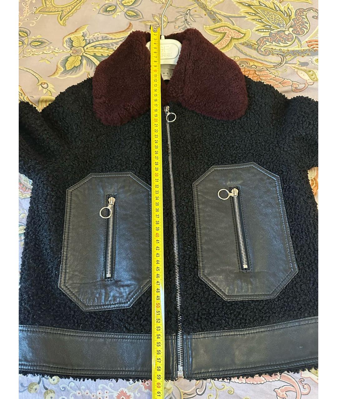 SANDRO Черная кожаная шуба, фото 8