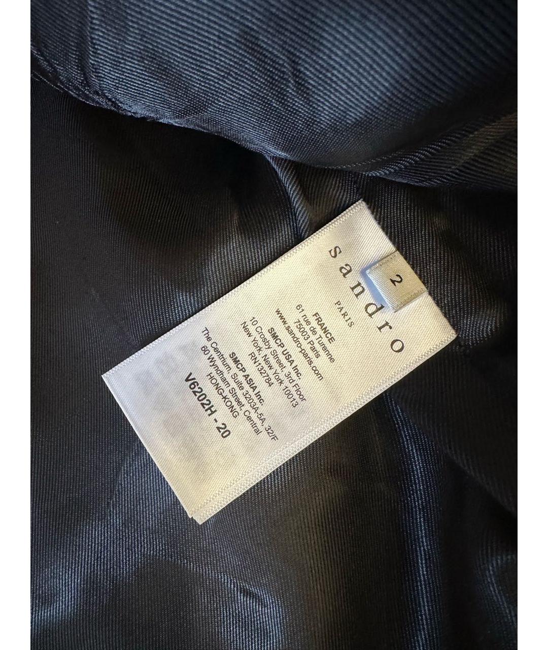 SANDRO Черная кожаная шуба, фото 5