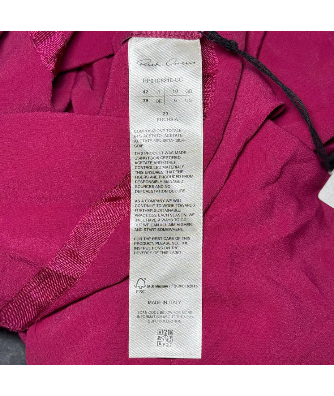 RICK OWENS Фуксия футболка, фото 8