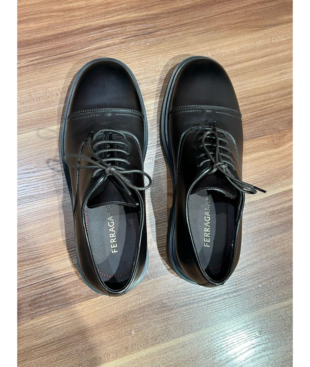 FERRAGAMO Коричневые кожаные низкие ботинки, фото 3