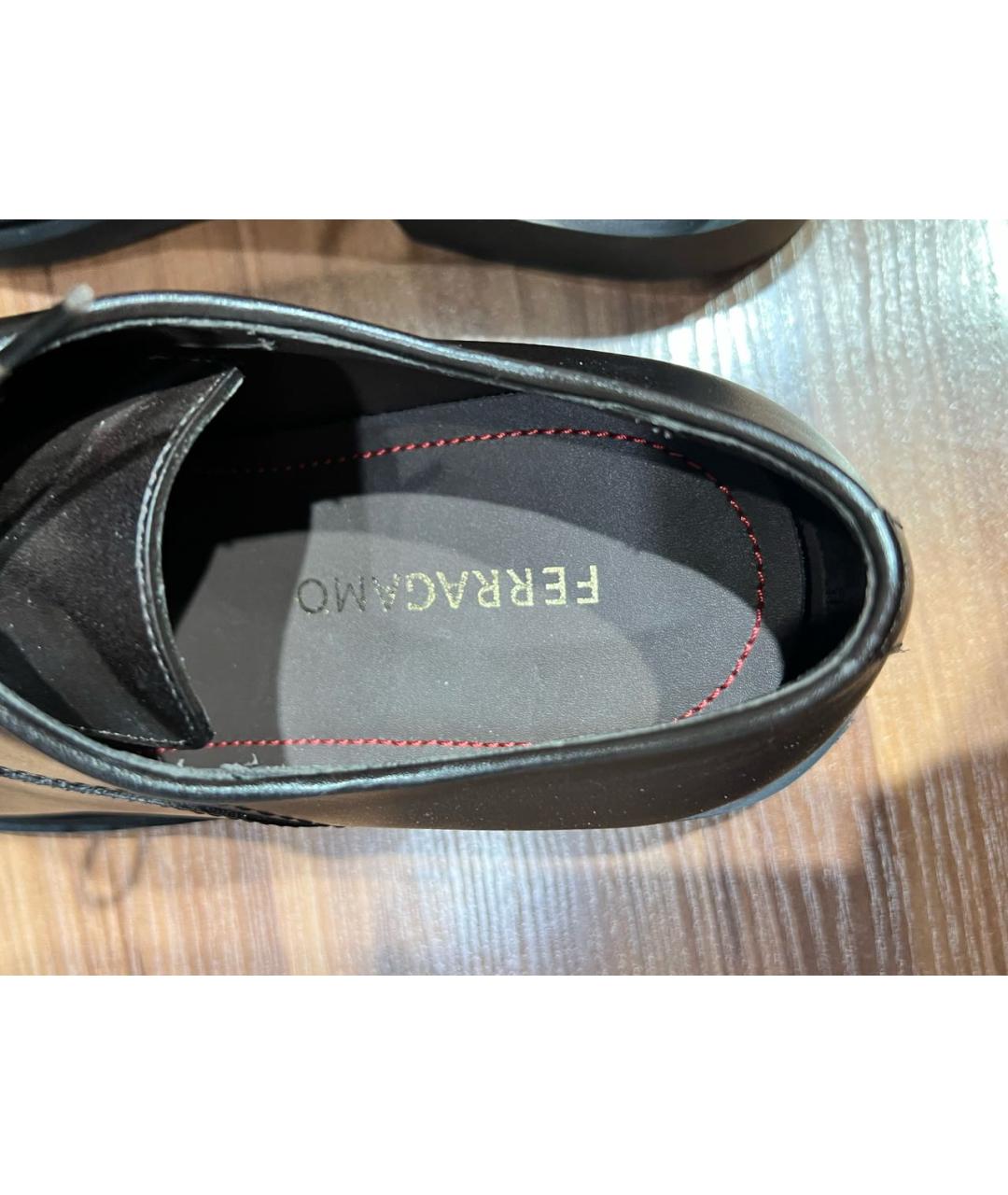 FERRAGAMO Коричневые кожаные низкие ботинки, фото 7