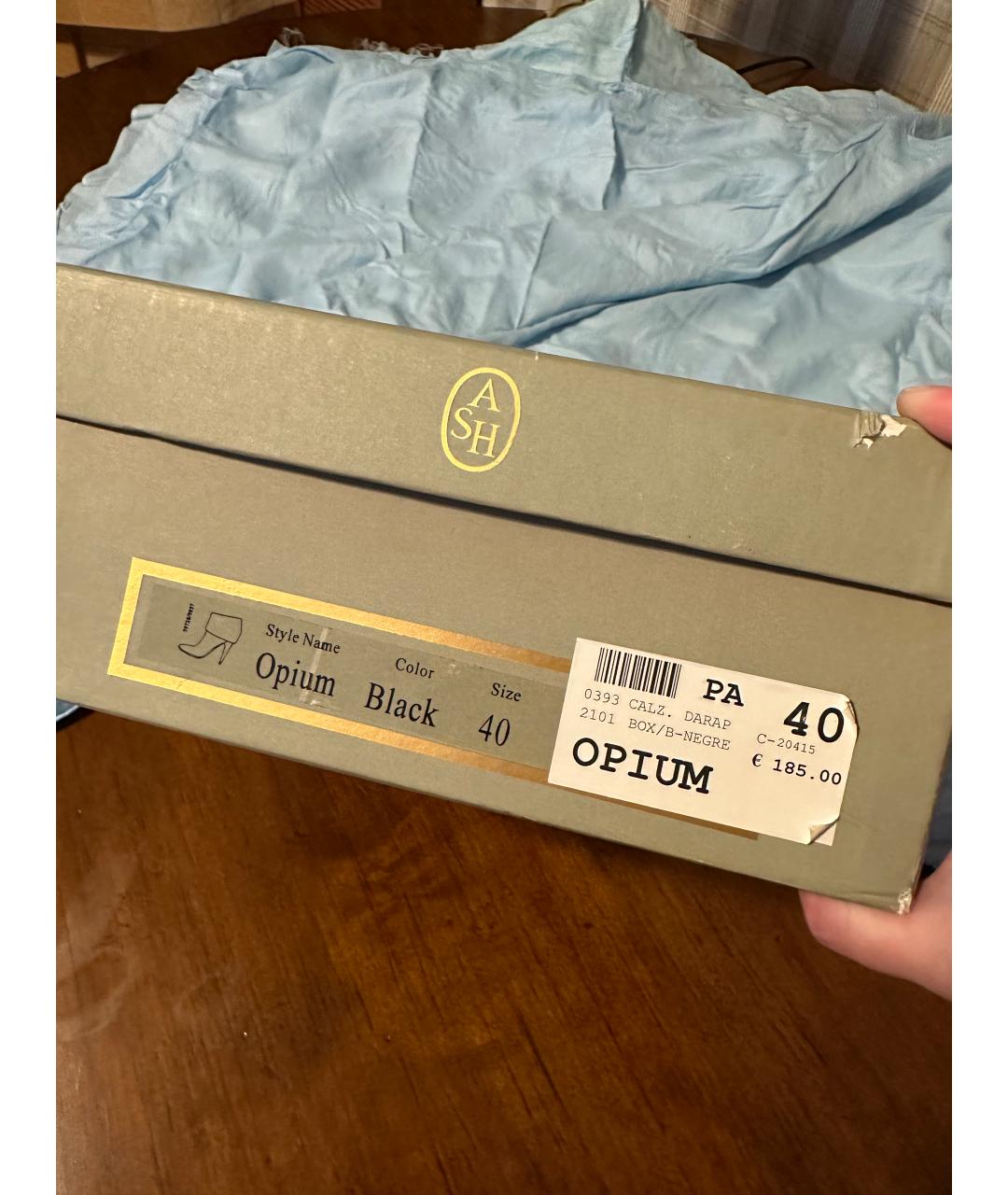 ASH Черные кожаные ботильоны, фото 5